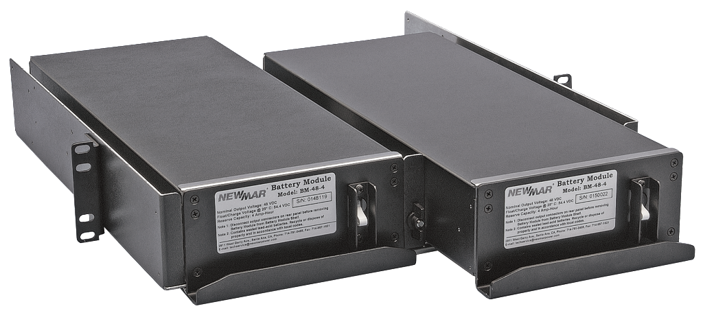 Rack Mount Battery Module and Shelf for Battery Back-Up for Telecom, Public Safety, Industrial Applications, 48V DC, 4 amp hour image by Newmar Powering the Network