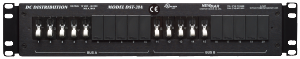 Rackmount Circuit Breaker DC Distribution Panel, 12V DC, 24V DC and 48V DC, models DST-20A and DST-10, by Newmar Powering the Network