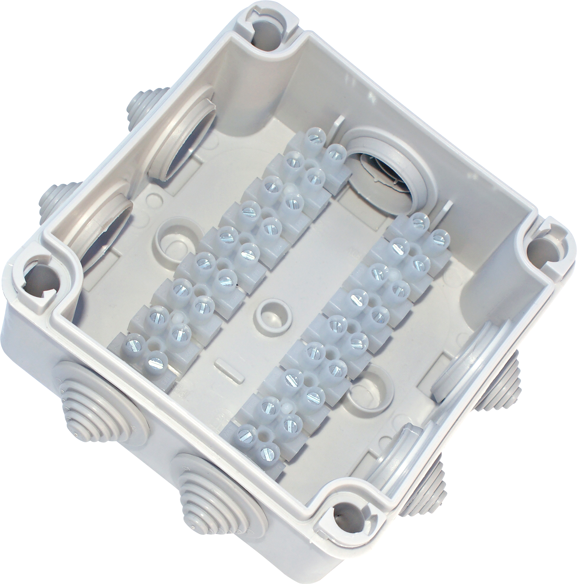 electrical junction box with terminal blocks