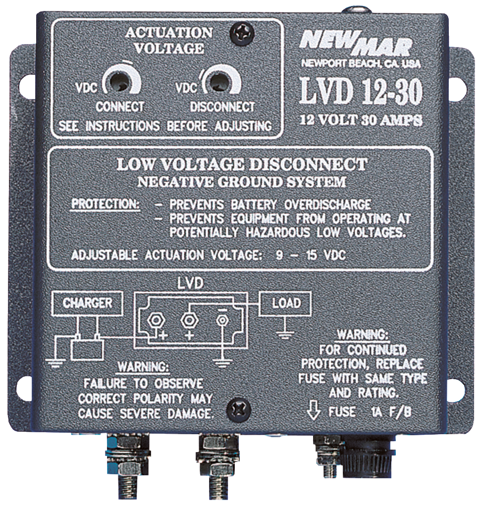 Low Voltage Disconnect, 12V DC, 24V DC and 48V DC, 30 amps to 50 Amps by Newmar Powering the Network