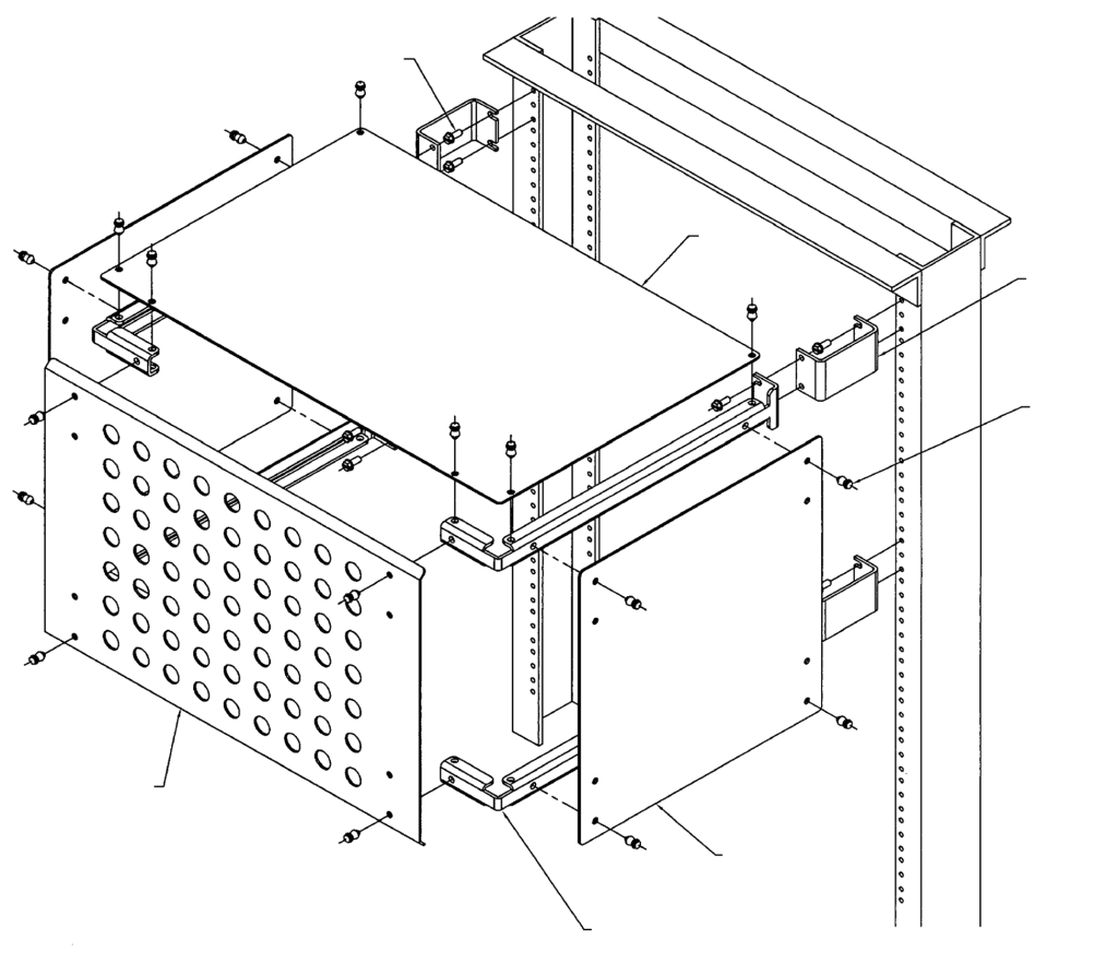 Rear Rack Cover for 19 inch racks by Newmar Powering the Network