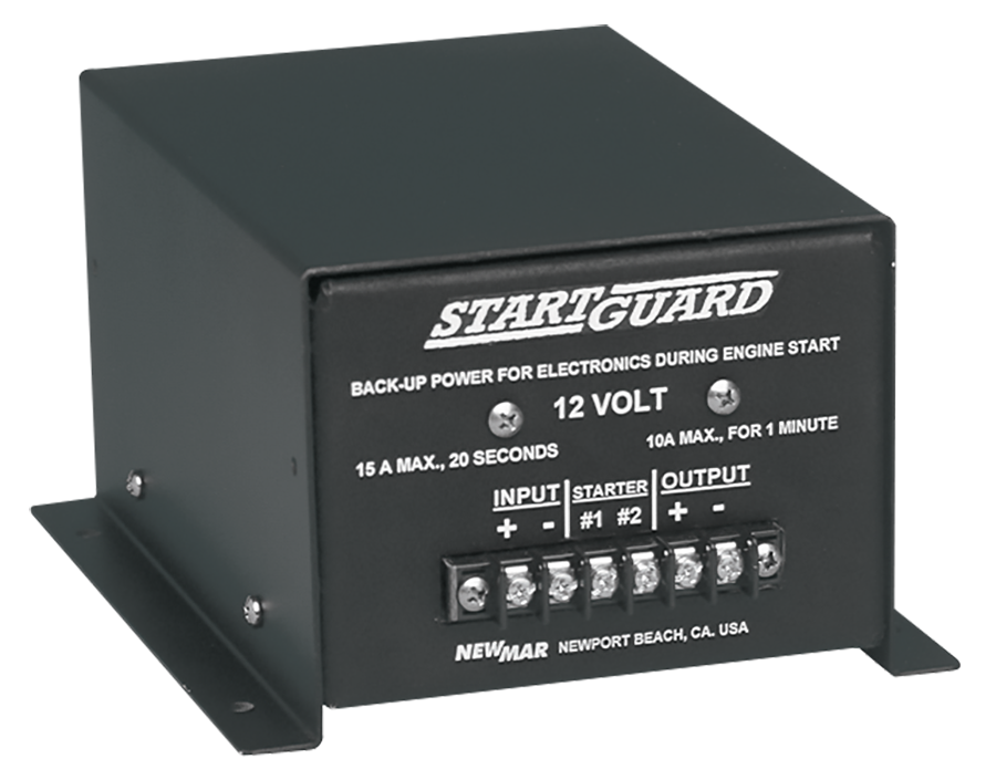 DC Power Stabilizer StartGuard, 12V DC, 20 Amps protects mobile electronics from engine start in public safety and utility vehicles, model NS-12 by Newmar Powering the Mobile Network