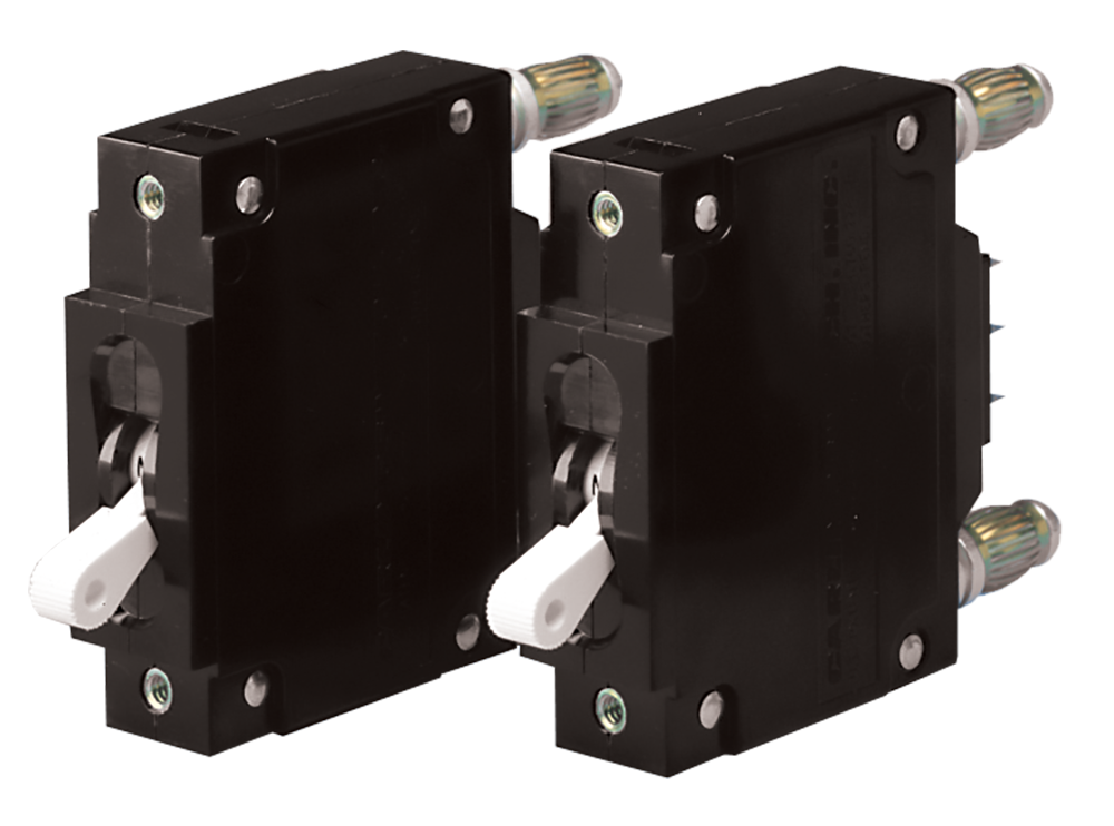 Circuit Breaker for Rackmount DC Distribution Panels, 12V, 24V, and 48V DC, models DST-10 and DST-20A,by Newmar Powering the Network