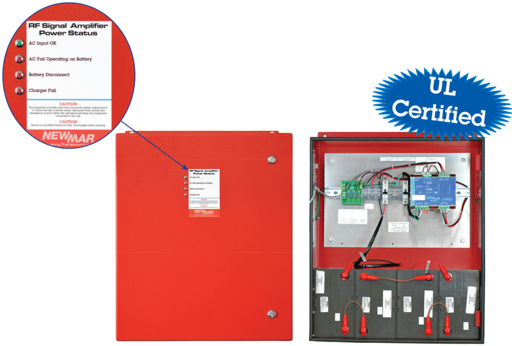 PE Series Power Enclosures, 12V DC, 24V DC, 48V DC, NFPA 1221 Compliant, UL Listed Battery Back-up For Public Safety DAS by Newmar Powering the Network