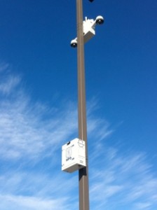 Tapping into Light Pole Power for a DIN Rail DC UPS System For Wireless Cameras Public Safety Security 12V DC 24V DC 48V DC Newmar Powering the Network