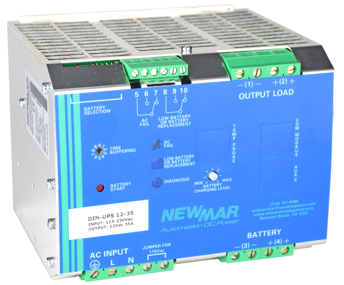 DINUPS1235 DIN Rail Mounted DC UPS Newmar Powering the Network Newmar Powering the Network