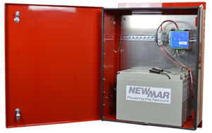 DIN Rail DC UPS for battery back-up in a wall or pole mounted enclosure PE Series Newmar Powering the Network