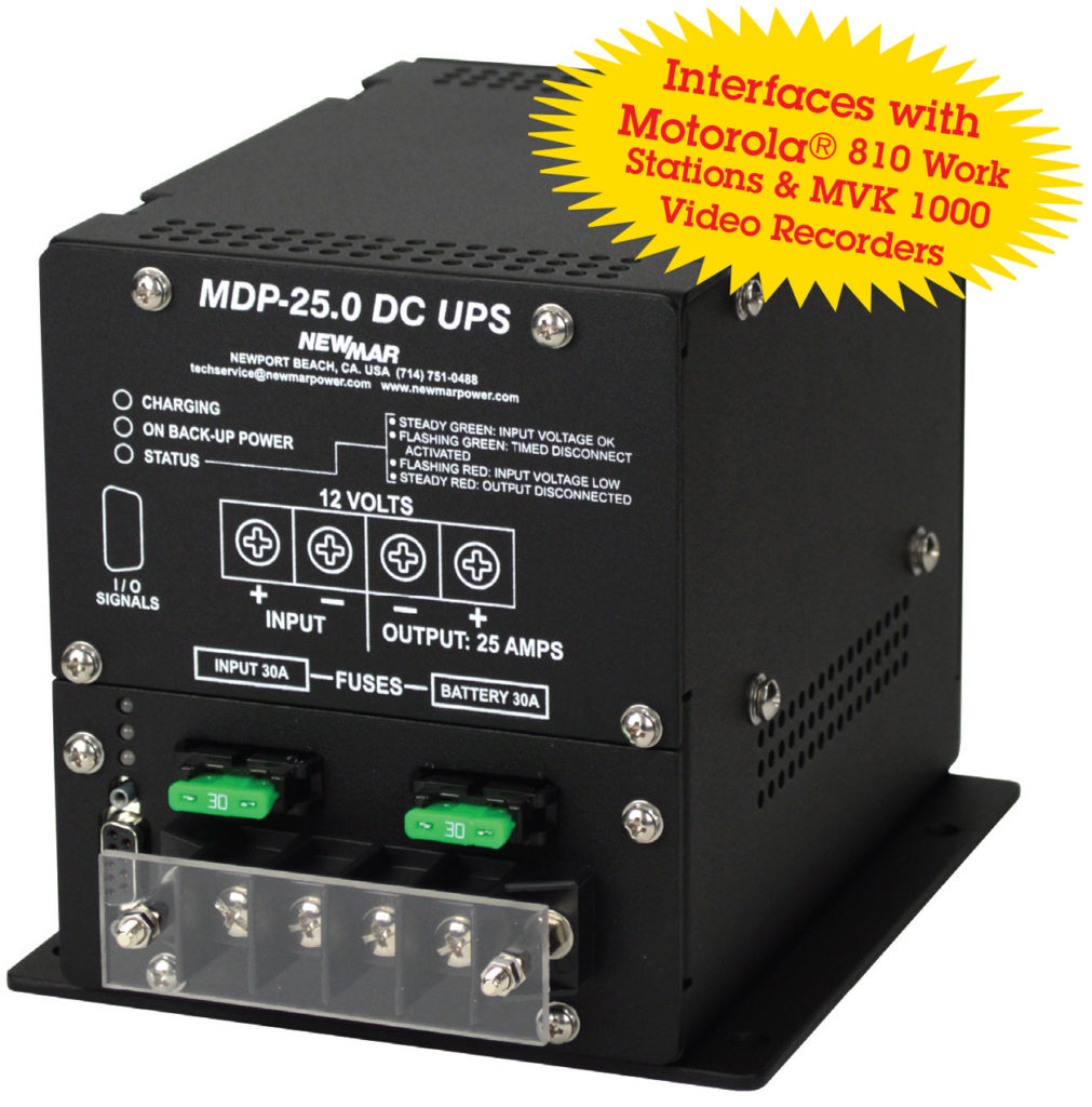 Mobile Data Power provides DC Back Up Power, 12V DC, 25 Amps, with