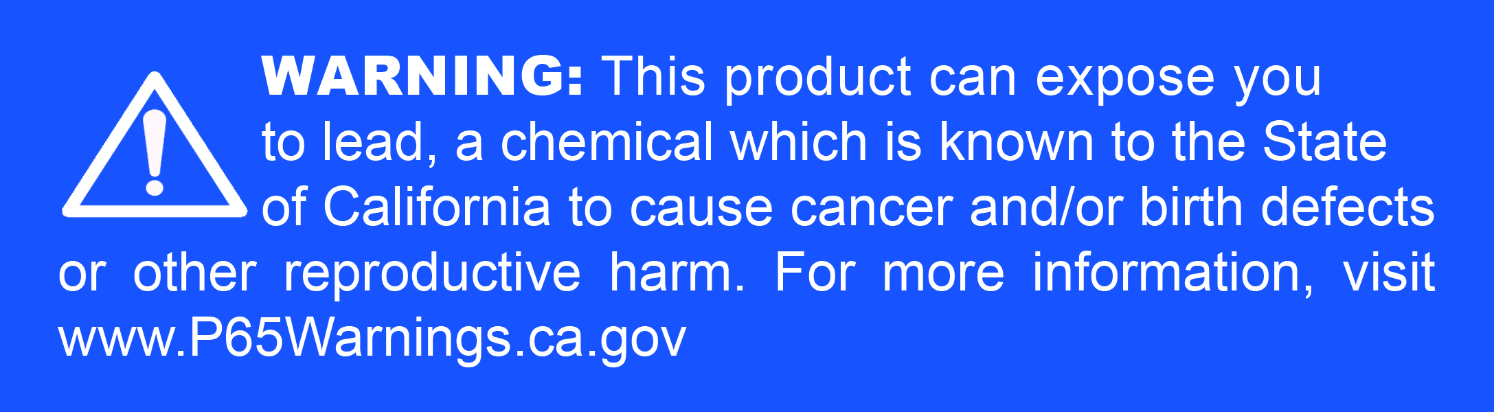  California's Prop 65 warning website