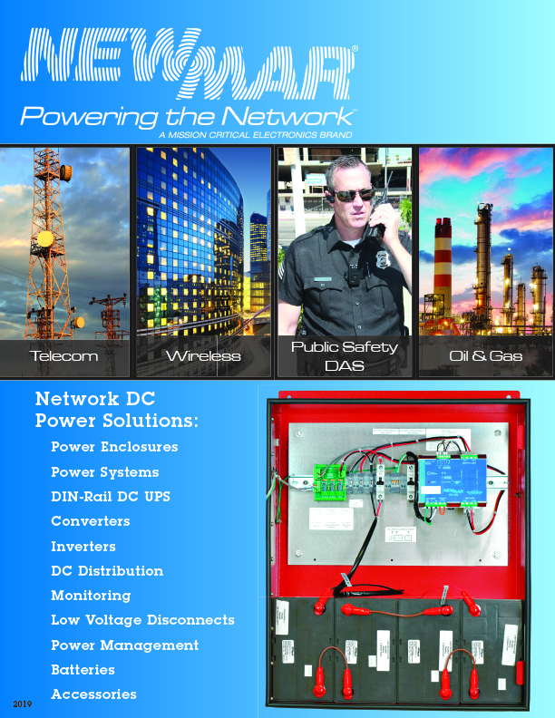 Newmar Powering the Network Rackmount and Public Safety DC Power Solutions Catalog 2019